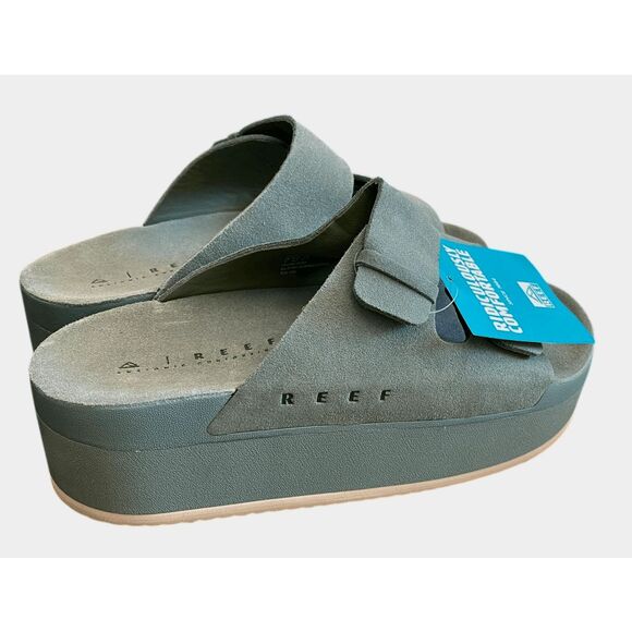NWT Reef Ojai Gigi Platform Sandals 8 Frosty - Picture 3 of 7
